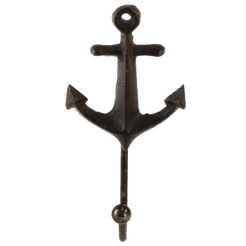 Floristik24 Vægkrog vægdekoration metalanker maritim 6,5x5x13cm