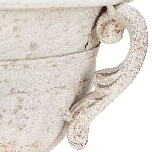 Artikel Antik trofæ med hanke metal dekoration vintage grå hvid H18cm