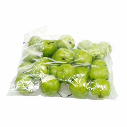 Artikel Dekorativ frugt mini æble kunstgrøn 4,5cm 24 stk