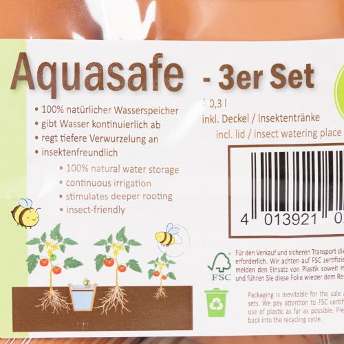 Aquasafe vandreservoir med insektdrikketrug til have, altan, terrasse, 12 cm, 3 stk. | Floristik24.dk