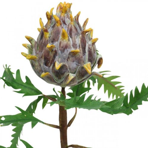 Artikel Deco artiskok lilla kunstig plante efterårsdekoration Ø7,5cm H42cm