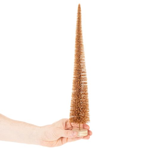 Kunstig juletræspynt, slank, med træbase, 40 cm, 3 stk. | Floristik24.dk