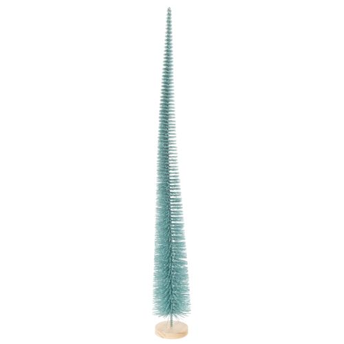 Kunstigt juletræ, dekorativt træ, delikat design med træbase, 80 cm købe | Floristik24.dk