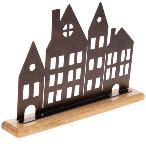 Husrækkedekoration, metal med træbase, 30 cm | Floristik24.dk