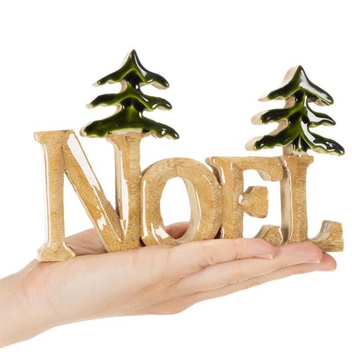 Juledekoration Noel-fod med to grantræer 18 cm | Floristik24.dk