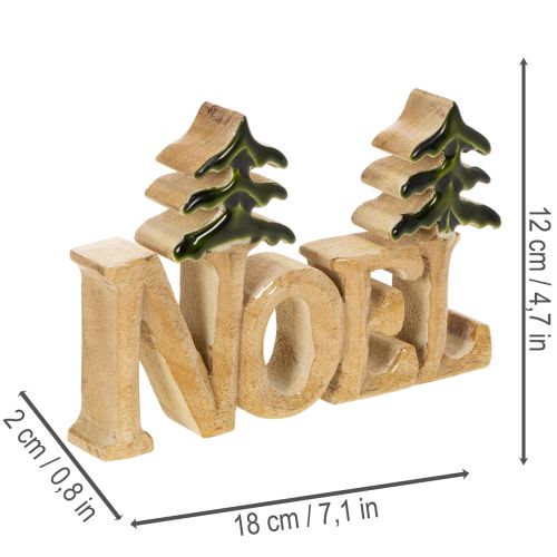 Juledekoration Noel-fod med to grantræer 18 cm | Floristik24.dk