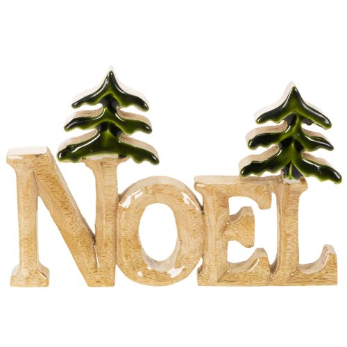 Juledekoration Noel-fod med to grantræer 18 cm | Floristik24.dk