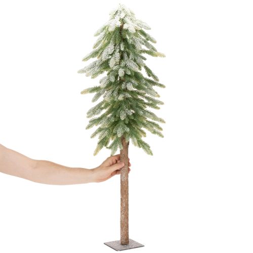 Kunstigt grantræ med snedekoration, vinter og jul, 95 cm | Floristik24.dk
