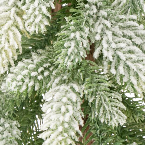 Kunstigt grantræ med snedekoration, vinter og jul, 95 cm | Floristik24.dk
