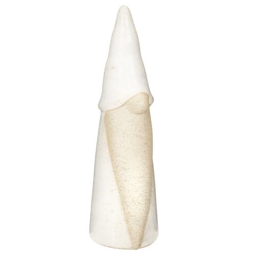 Dekorativ nissefigur til stående, juledekoration, keramik, 22 cm