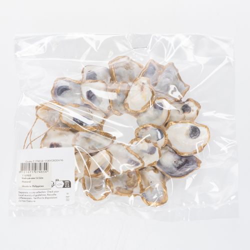 Artikel Østerskransdekoration, maritim boligtilbehør, naturlig vægdekoration, 12 cm