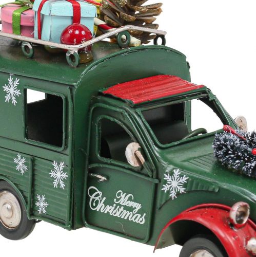 Floristik24 Julepynt bil Julebil vintage grøn L17cm