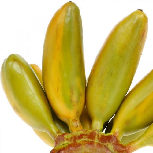 Kunstig bananbunke, dekorativ frugt, babybananer L7–9cm