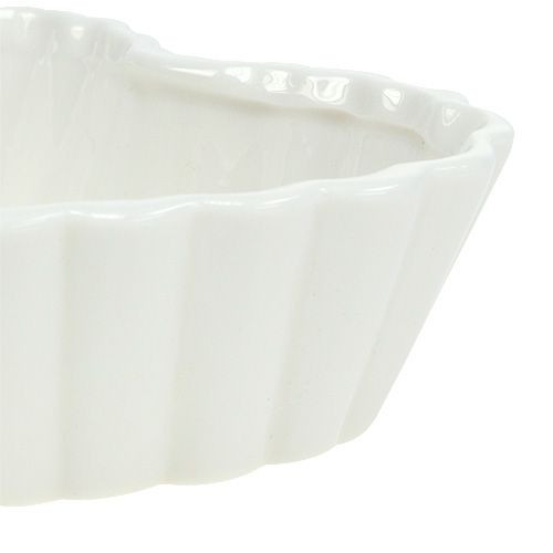 Floristik24 Kageform hjerte hvid 16cm 2stk
