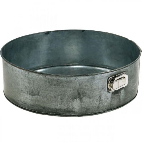 Floristik24 Plantekasse, dekorativ bradepande, springform til udplantning, metaldekoration Ø24cm H7,5cm