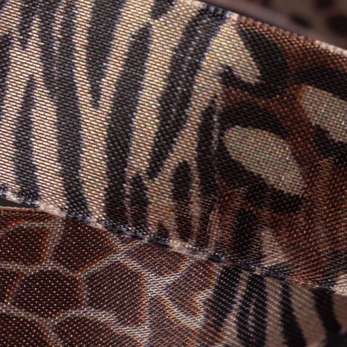 Dekorativt bånd, dyreprint, leopardmønster, gavebånd, 25 mm bredt, 20 m langt | Floristik24.dk
