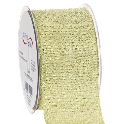 Dekorativt bånd med glitter, bredt bånd til gaveindpakning, 55 mm bredt, 15 m langt