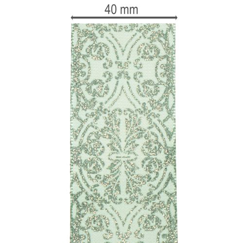 Gavebånd med klassisk mønster til sløjfer og dekoration, 40 mm x 15 m | Floristik24.dk