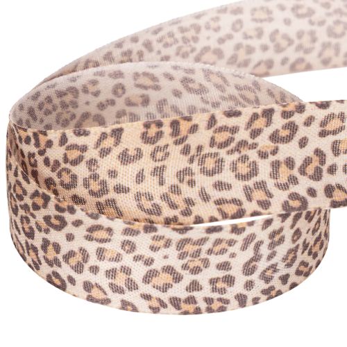 Gavebånd med dyreprintet leopard, 25 mm bredt, 18 m langt | Floristik24.dk