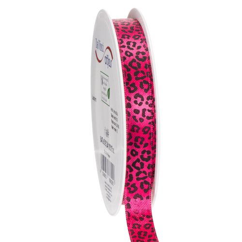 Dekorativt bånd med leopardprint, lyserødt, 15 mm x 18 m købe | Floristik24.dk