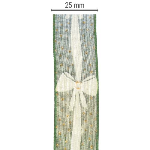 Gavebånd med sløjfer til kreative ideer, 25 mm x 18 m | Floristik24.dk