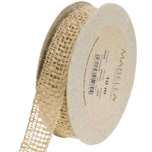 Artikel Deco bånd jute natur 25mm jute bånd gave bånd rustik 10m