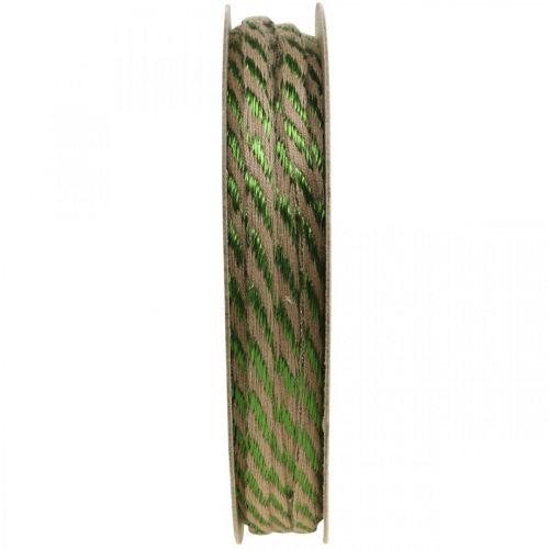 Floristik24 Dekorationsbånd hørgrønt, naturligt 4mm gavebånd dekorativt bånd 20m