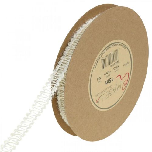 Artikel Dekorationsbånd jute, naturgavebånd cremehvid 15mm 15m