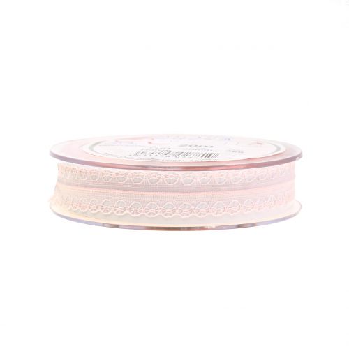 Floristik24 Blondebånd vintage pink 20mm 20m