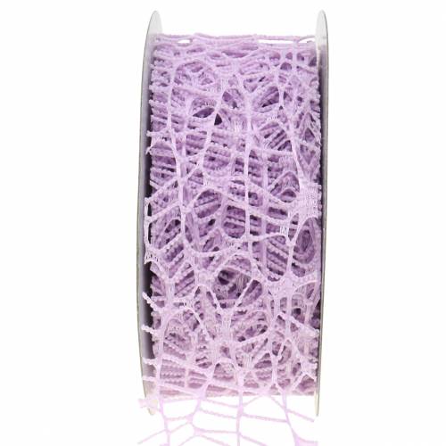 Deco bånd mesh bånd lavendel 40mm 10m