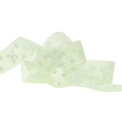 Floristik24 Organza bånd sommerfuglmynte 25mm 20m