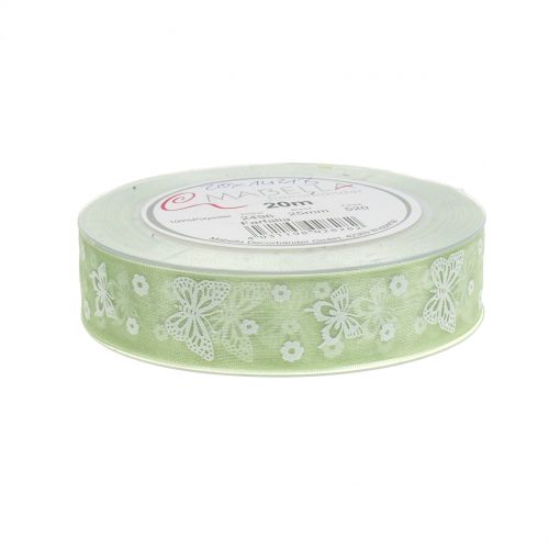 Floristik24 Organza bånd sommerfuglmynte 25mm 20m