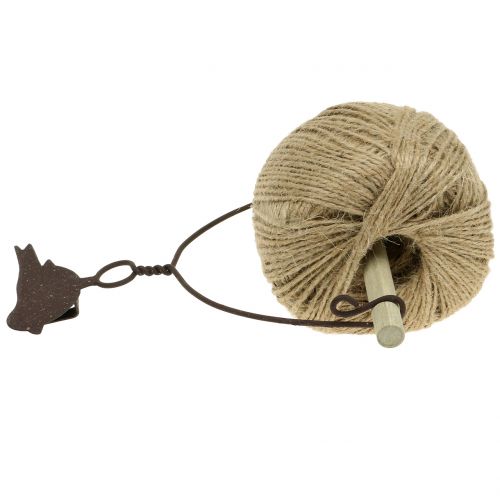 Artikel Båndholder fugl til ophæng med jute H19cm
