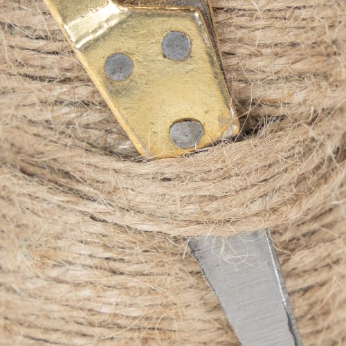 Artikel Båndrulle jutebånd med saks Ø5cm H8cm 2 stk.