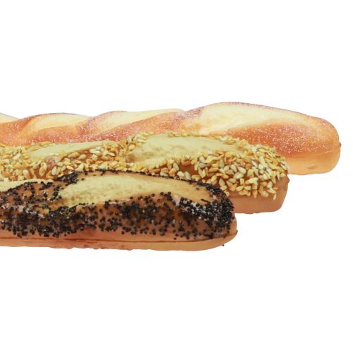 Artikel Baguette maddukker bageri dekoration assorteret 45cm 3 stk