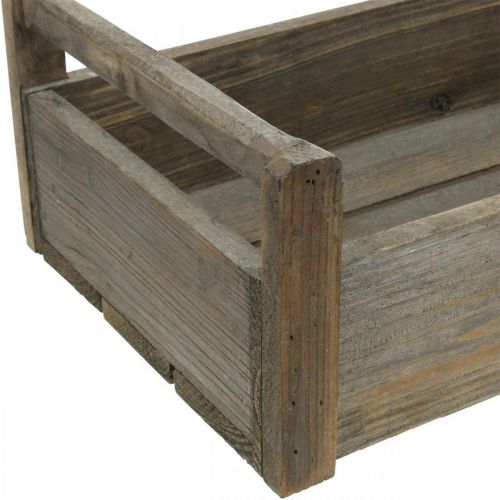 Floristik24 Trækasse håndværkskasse lurvet dekorativ æske træ 47×28,5×16,5cm