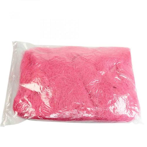 Floristik24 Håndværksmateriale, sisalgræs, naturmateriale pink 300g