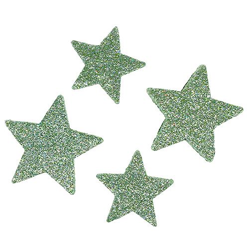 Floristik24 Craft stars mintgrøn 4-5cm 40stk