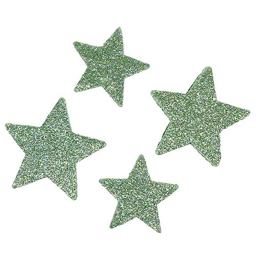 Craft stars mintgrøn 4-5cm 40stk