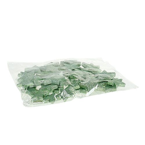 Floristik24 Craft stars mintgrøn 4-5cm 40stk