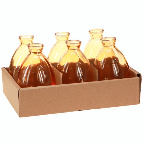 Artikel Pærevase glas minivaser orange Ø7cm H12cm 6 stk
