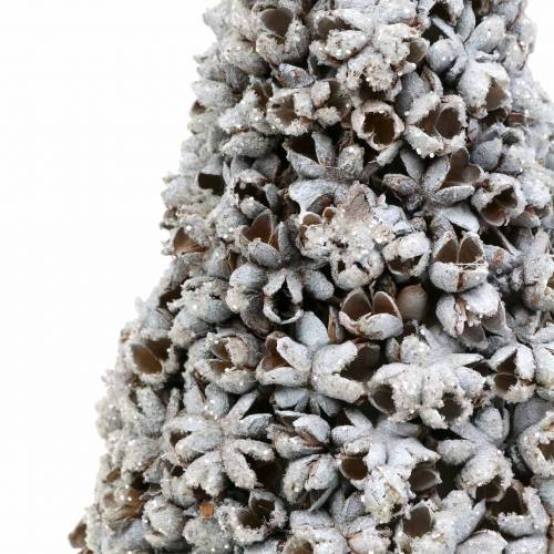 Floristik24 Dekorativ juletræ stjerneanis hvidvasket glitter 30 cm