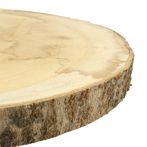 Floristik24 Træskive Ø30cm - 35 cm naturlig