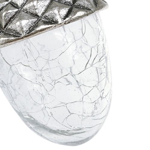 Floristik24 Træ ornament agern til at hænge 5cm - 7cm L16cm