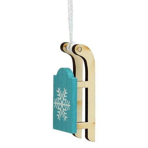 Floristik24 Tredekorationer blandes 3,5 cm - 7,5 cm blå, hvid 12 stk
