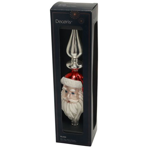 Artikel Træ topper glas Julemand Juletræs topper 34cm