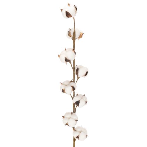 Kunstig bomuldsgren med 8 rigtige blomster, 78 cm