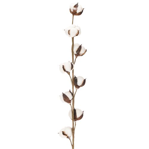 Kunstig bomuldsgren med 8 rigtige blomster, 78 cm | Floristik24.dk