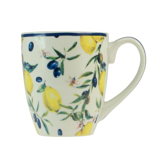 Floristik24 Krus oliven og citroner kop keramik 10,5cm