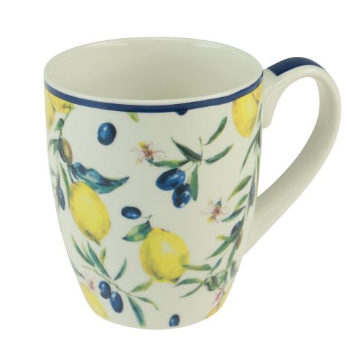 Floristik24 Krus oliven og citroner kop keramik 10,5cm
